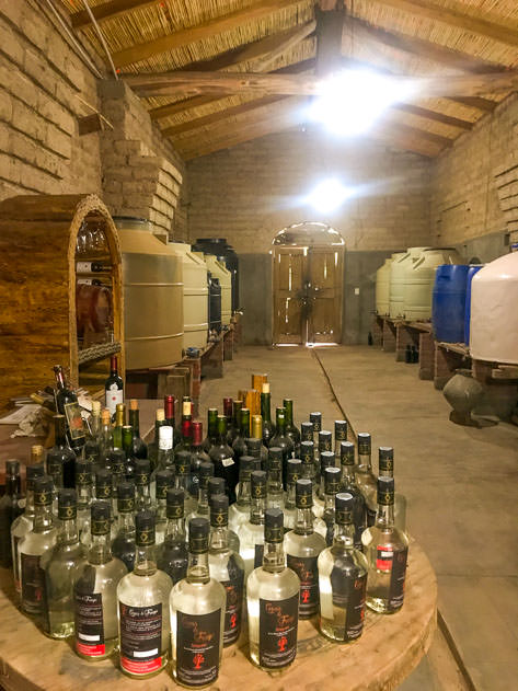Inside the winery cellar