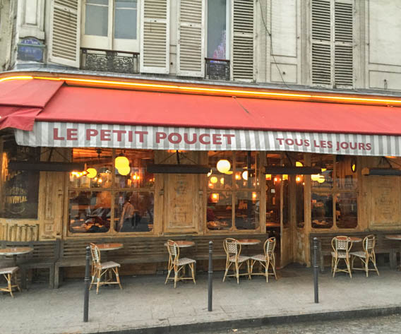 The perfect cute French café with a terrace outside