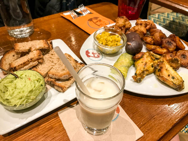 Assiette créole and punch coco at La Rhumerie