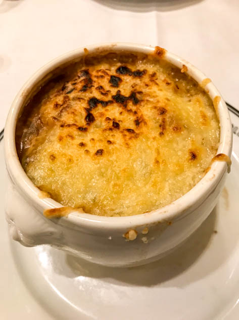 Onion soup at La Coupole