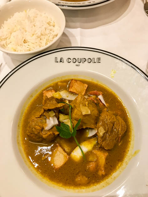 Curry veal with basmati rice