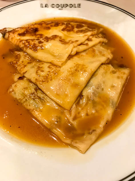 These crêpes Suzette au Grand Marnier were to die for!