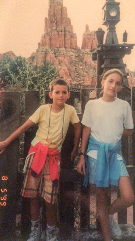 With my brother in front of the Big Thunder Mountain