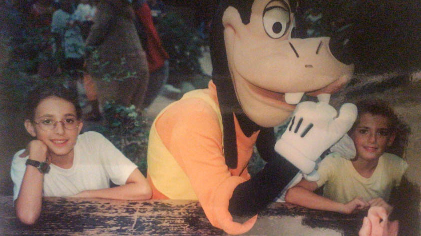 Posing with Pluto in 1999