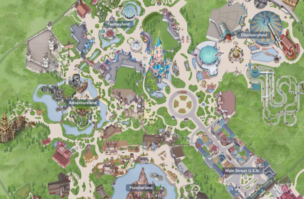 Map of Disneyland Park