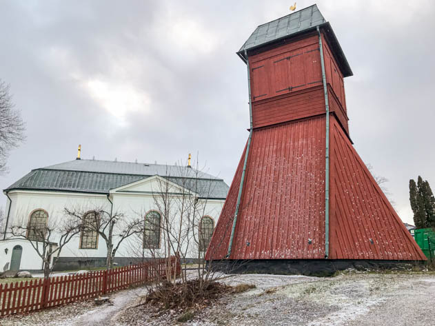 I thought the tower by the church had an interesting shape