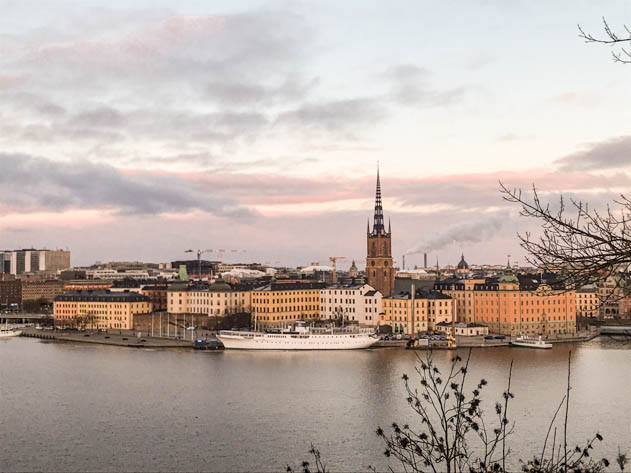 Spectacular sunset views await you up in Monteliusvägen