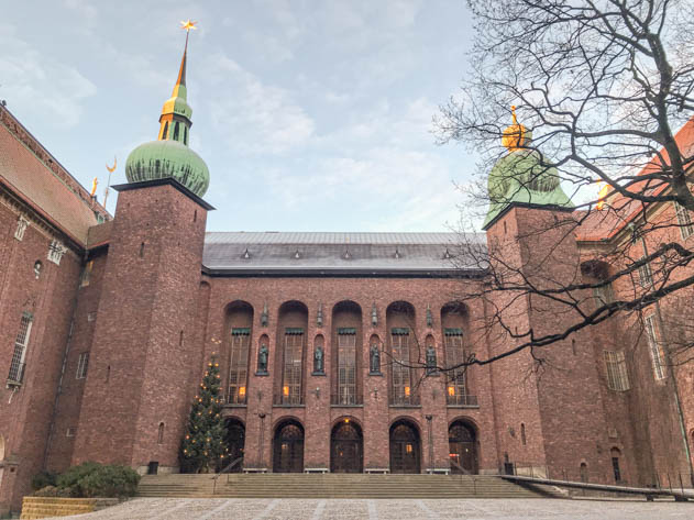 The imposing patio in Stadshuset (City Hall)