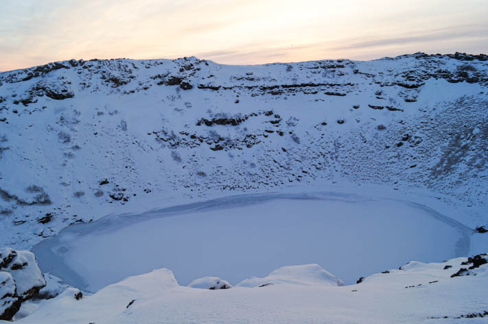 Frozen crater