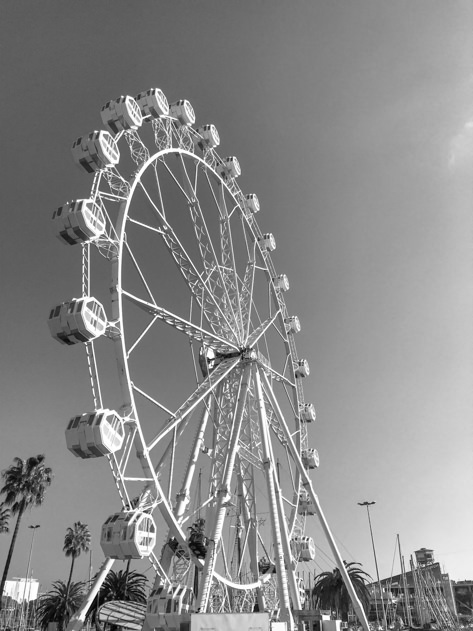 The big wheel near Rambla de Mar