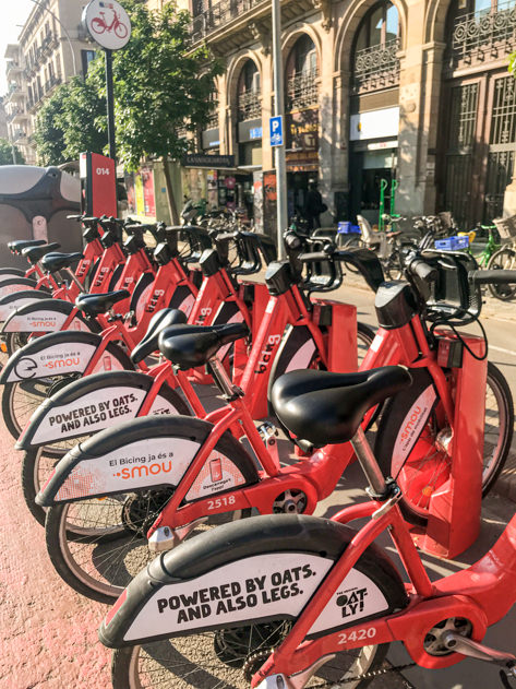 Bikes are a great option to move around Barcelona