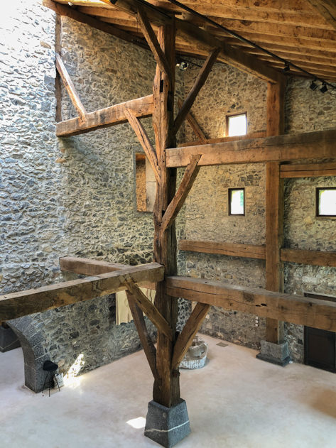 The interior of caserío Zabalaga in Chillida Leku