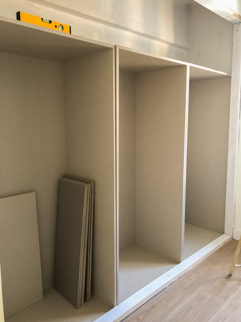 Building the walk-in closets from scratch