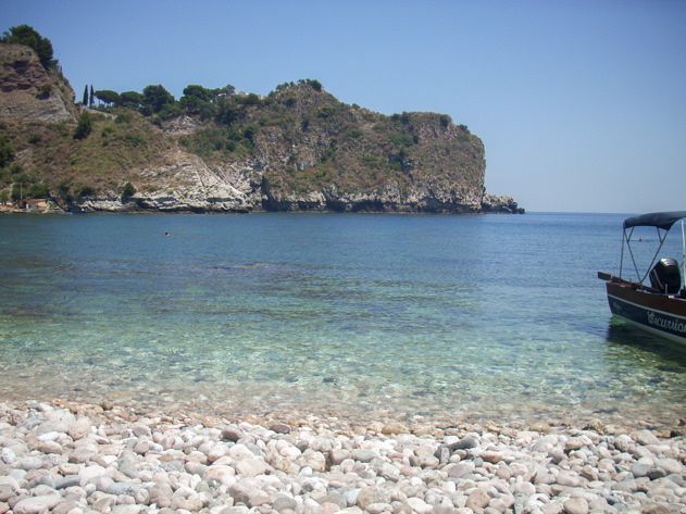 Beach near Isola Bella in Taormina