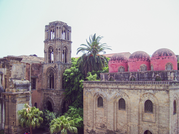 The churches of La Martorana and San Cataldo in Palermo