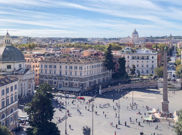 Terrazza del Pincio overlooks the majestic Piazza del Popolo