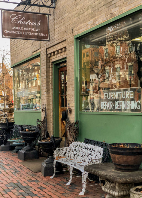 Antique shop on King Street in Old Town Alexandria