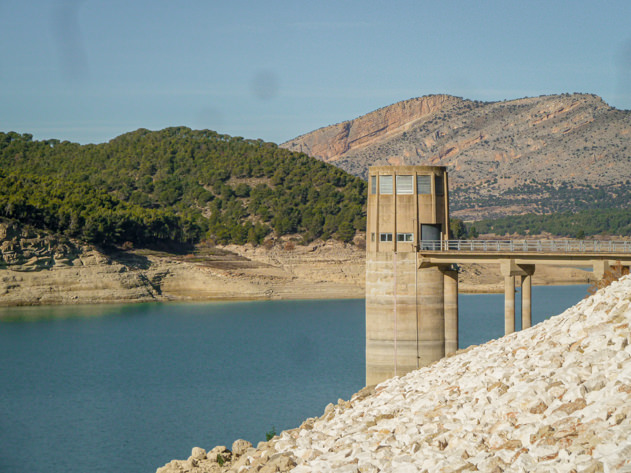 A tower in one of the reservoirs