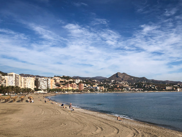 Playa de La Malagueta lies in downtown Málaga
