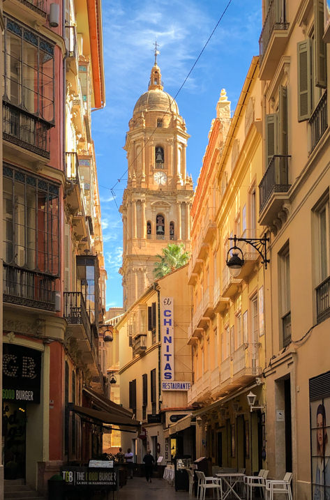 The tower of Malaga's Cathedral