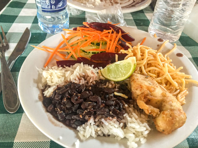 Lunch in Praia do Japariz during our day trip from Rio de Janeiro to Angra and Ilha Grande