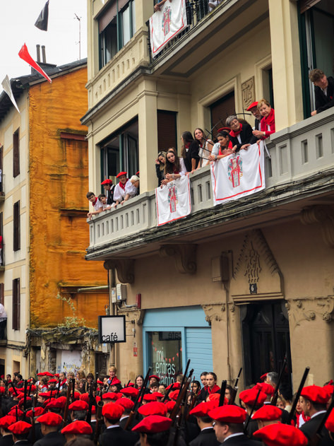 Alarde troops heading to the Juncal church (June 30, 2024)