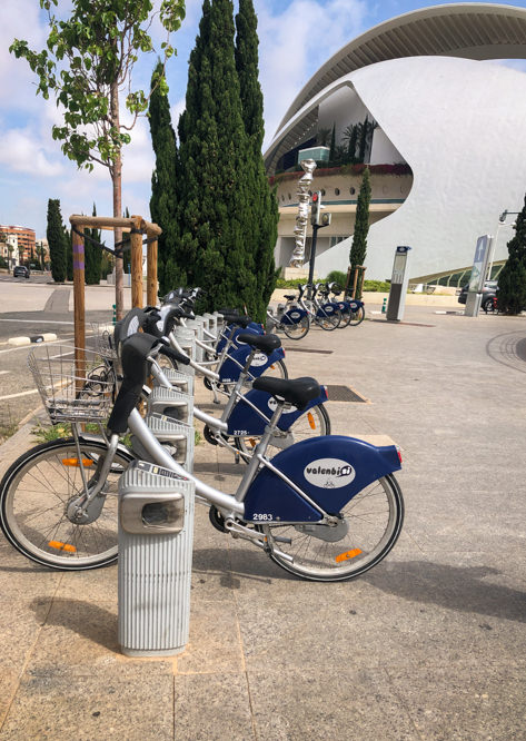 Renting bikes through Valenbisi is a great way to explore Valencia