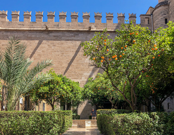 Patio de los Naranjos in Lonja de la Seda