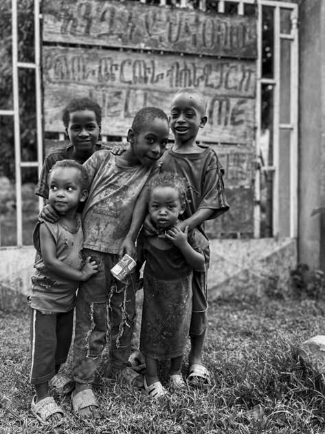 Smiling kids in Chebera Churchura