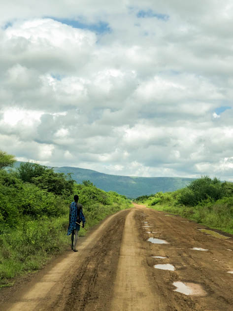 A Mursi man walking in Mago National Park