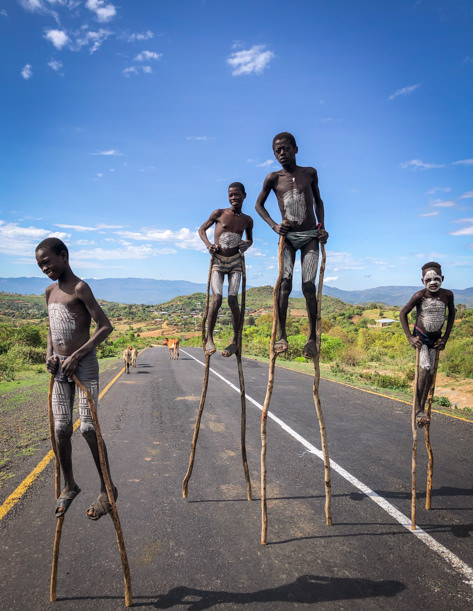 Young boys from the Banna tribe