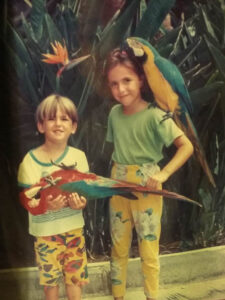 My brother and I at the Loro Parque in Tenerife (Canary Islands)