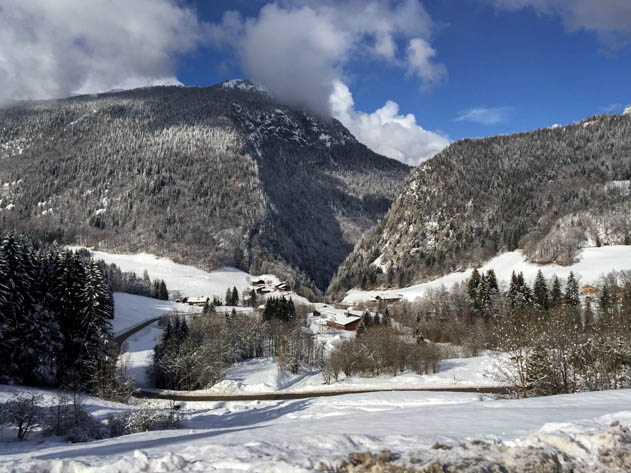 Chalets abound in the French Alps