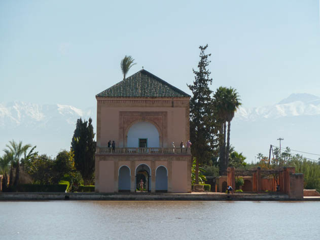 The Menara Pavillion, with the Atlas mountains in the background