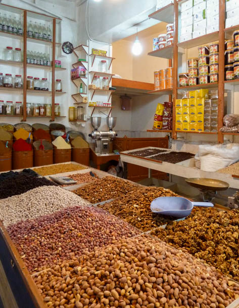 Nuts in a Marrakech stall