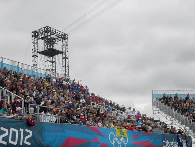 People cheering during the C1 event (London 2012)