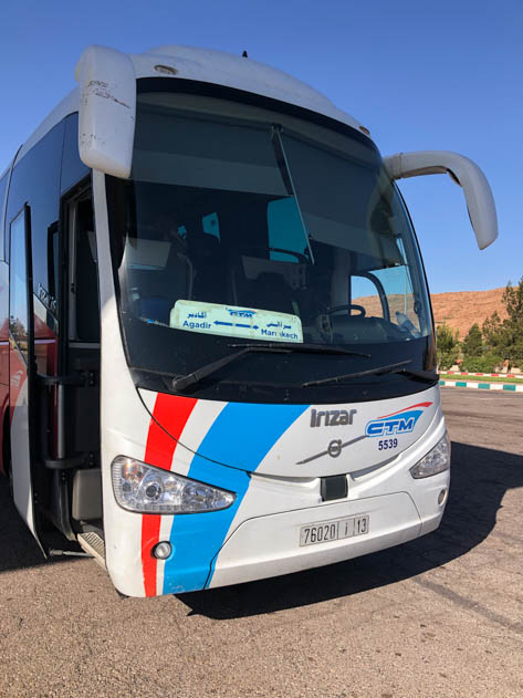 We traveled from Marrakech to Agadir with CTM