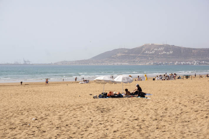 We spent a nice afternoon at the Agadir beach