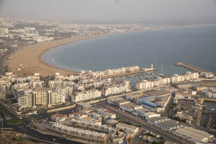 Panoramic view of Agadir from the Old Kasbah