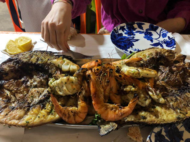 Mouthwatering grilled fish and seafood at Chez Hamid et Ghizlan