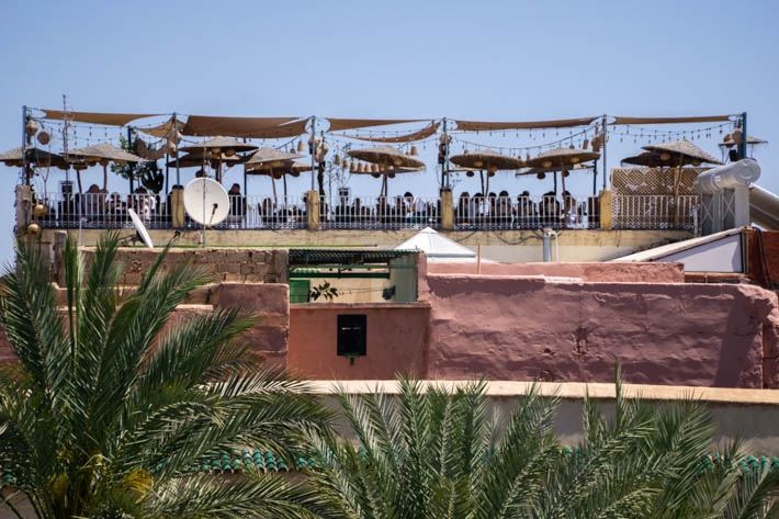 You will find many rooftops to enjoy the pleasant Marrakech weather