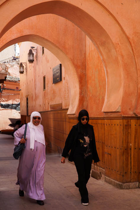 Walking is the easiest way to get around the Marrakech medina