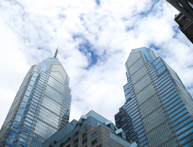 Modern skyscrapers shaping the skyline of downtown Philadelphia