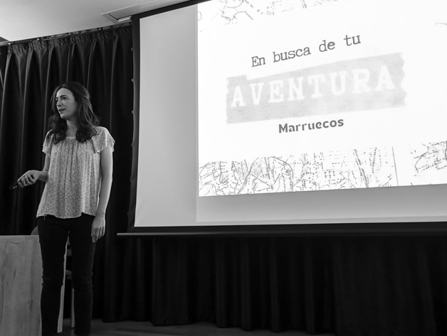 Presenting a travel talk about Morocco