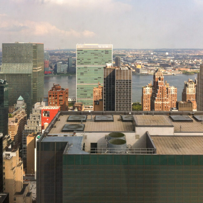 New York City skyline view from Midtown Manhattan featured in this New York City travel guide